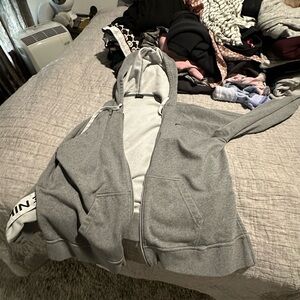Gray Zip-Up Hoodie